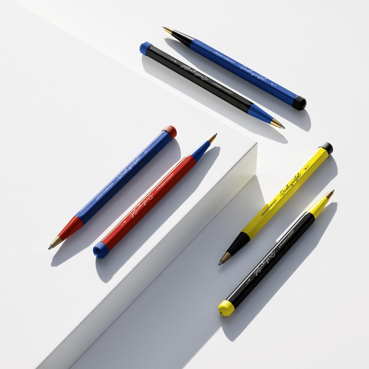 Caneta Leuchtturm1917 Drehgriffel Bauhaus - Black/Yellow Blue Esfero Leuchtturm1917