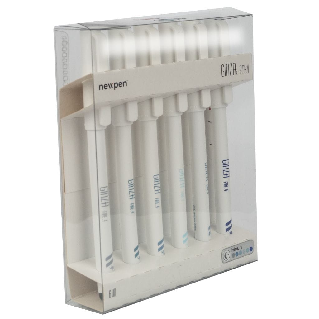 Caneta Newpen Ginza Fineliner 6 Cores - Moon NewPen