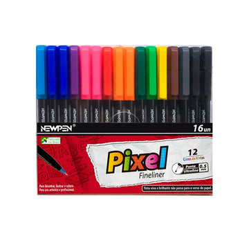 Caneta Newpen Pixel 0,5mm - Kit com 16 NewPen