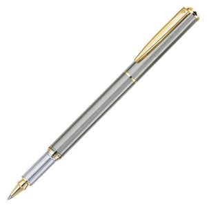 Caneta Pierre Cardin St. Moritz - Steel & Gold - Rollerball - F