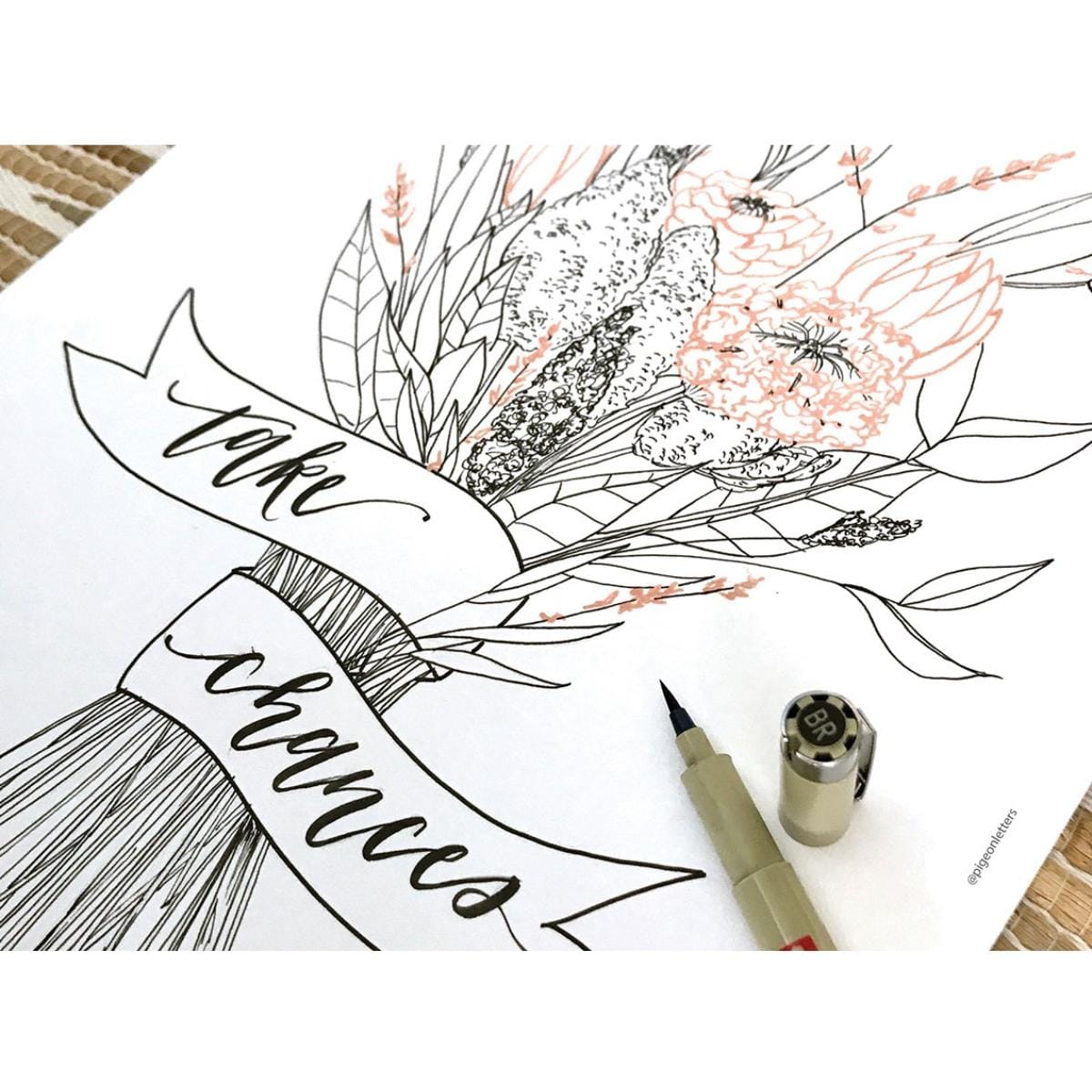 Caneta Pigma Graphic Brush - Ponta Pincel - Preto - Sakura Sakura