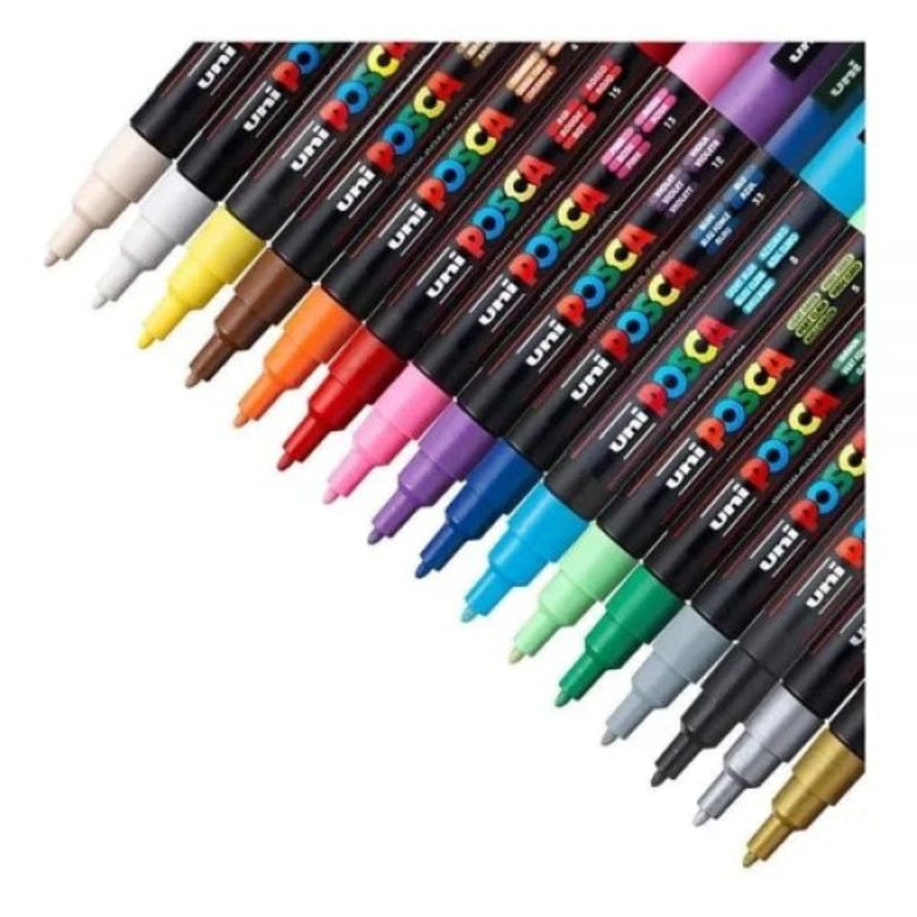 Caneta Posca Kit PC 5M - Estojo com 16 Uni-Ball