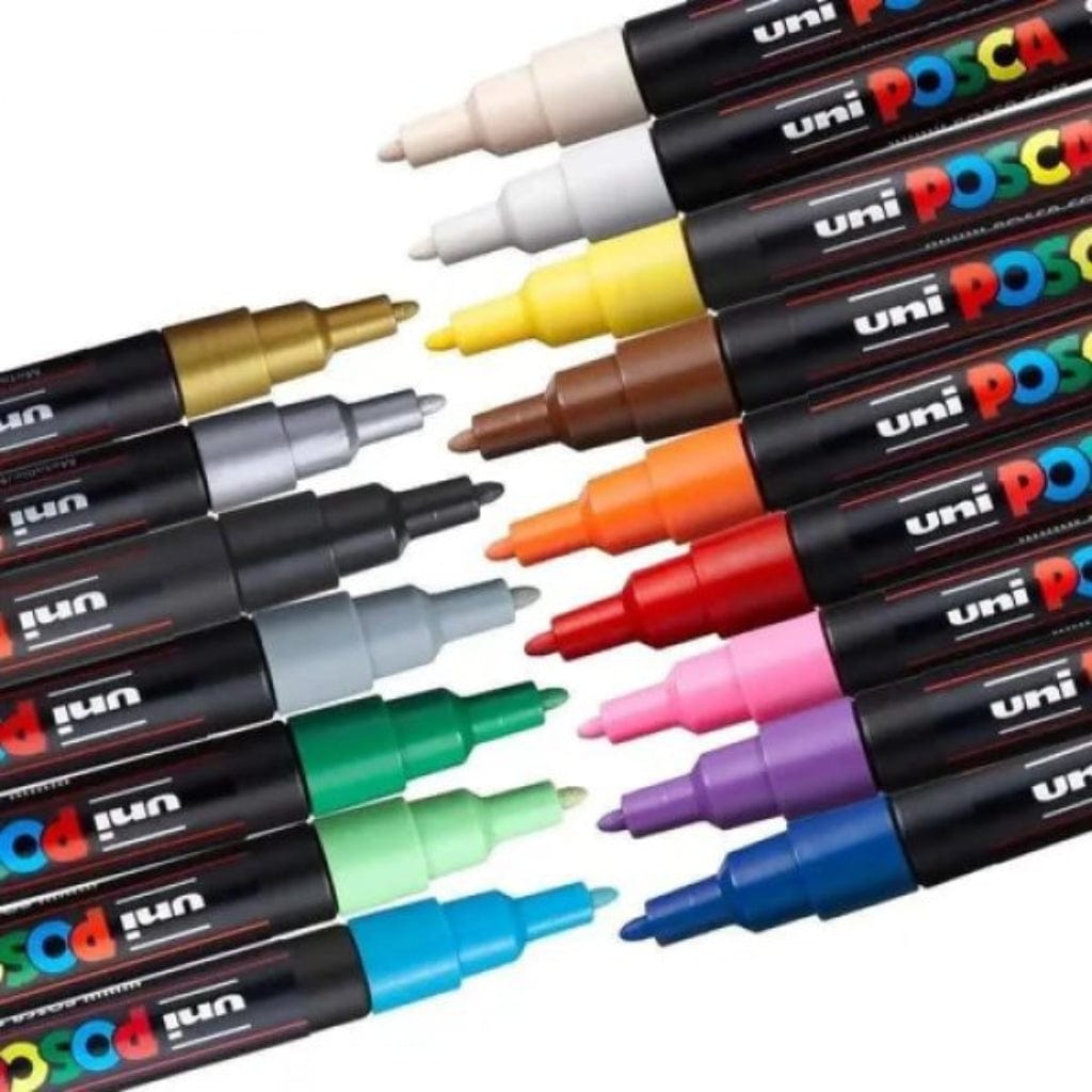 Caneta Posca Kit PC 5M - Estojo com 16 Uni-Ball