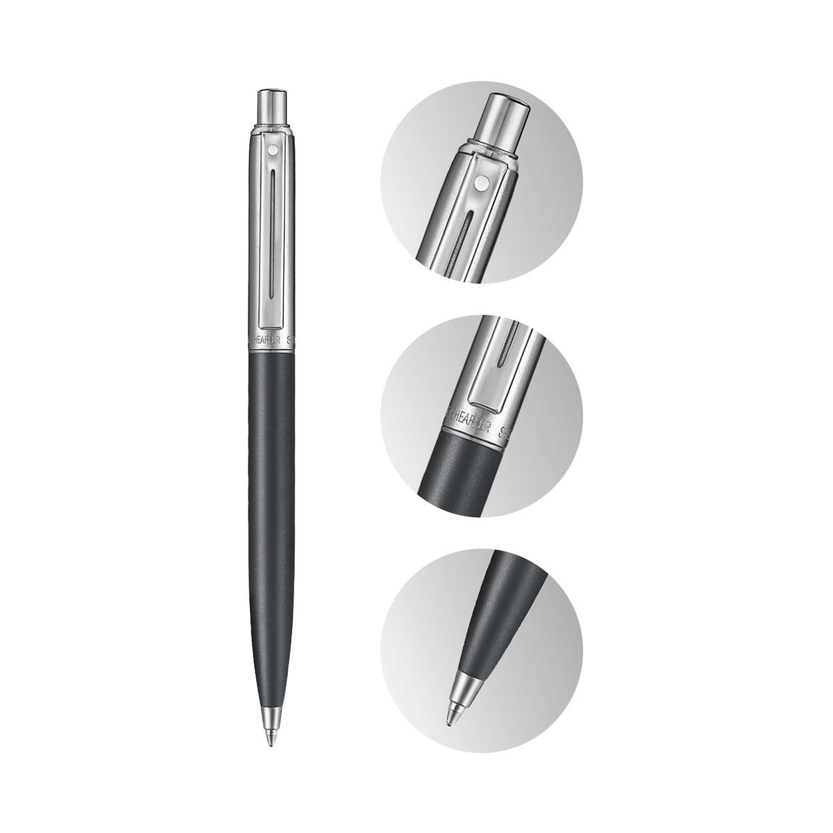 Caneta Sheaffer Sentinel - Matte Black and Brushed Chrome - Esferográfica Sheaffer