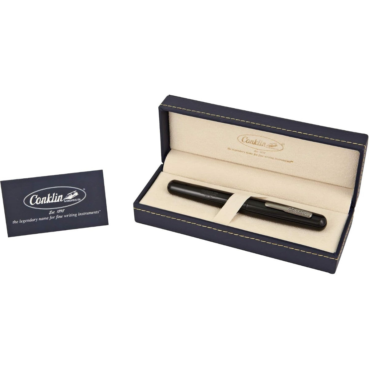 Caneta Tinteiro Conklin All American - Raven Black - Pena F Monteverde