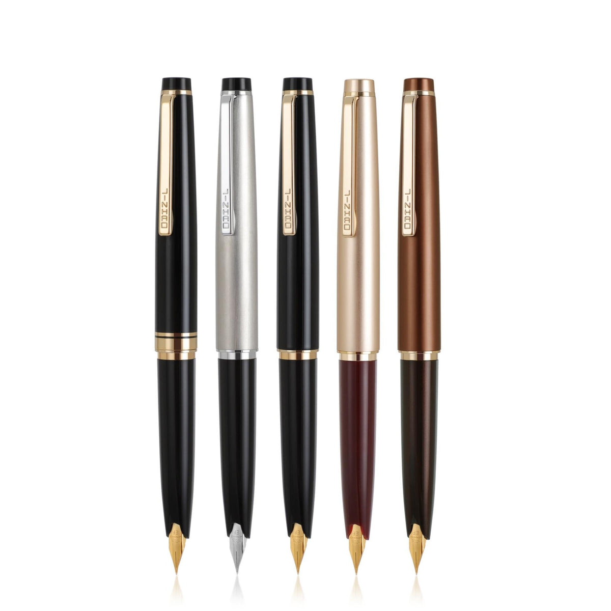 Caneta Tinteiro Jinhao 59 Black Gold Trims - F Jinhao