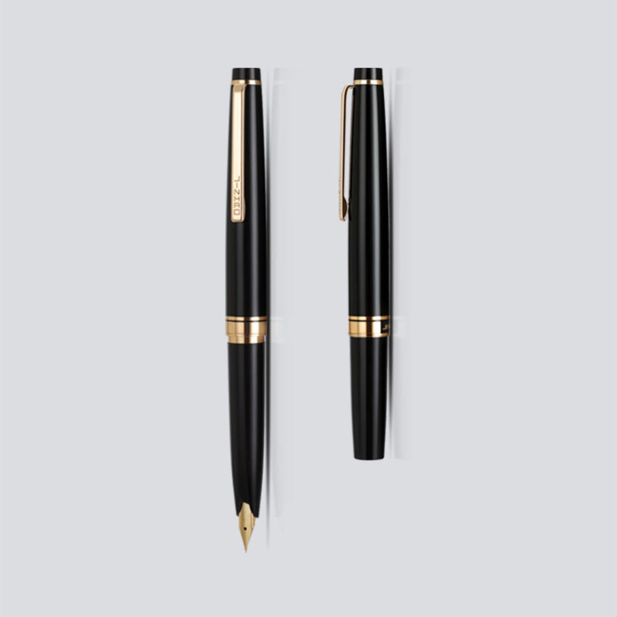 Caneta Tinteiro Jinhao 59 Black Gold Trims - F Jinhao