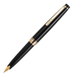 Caneta Tinteiro Jinhao 59 Black Gold Trims - F