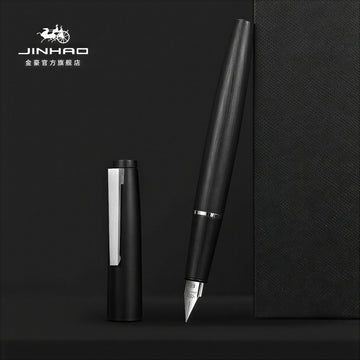 Caneta Tinteiro Jinhao 80 Black Silver Trims - F Jinhao