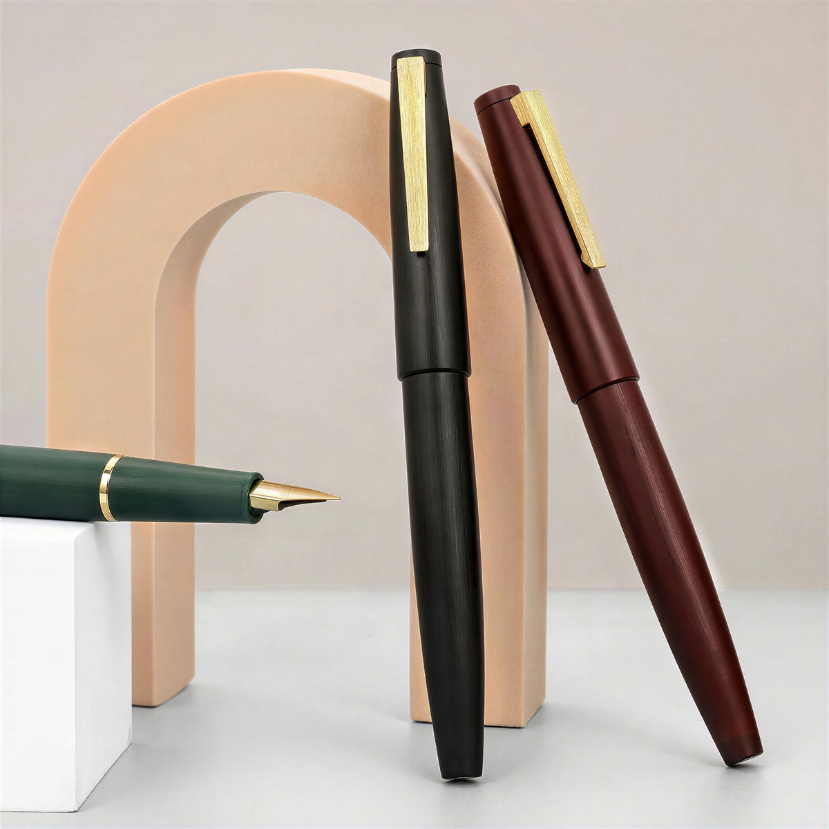 Caneta Tinteiro Jinhao 80 Dark Green Gold Trims - F Jinhao