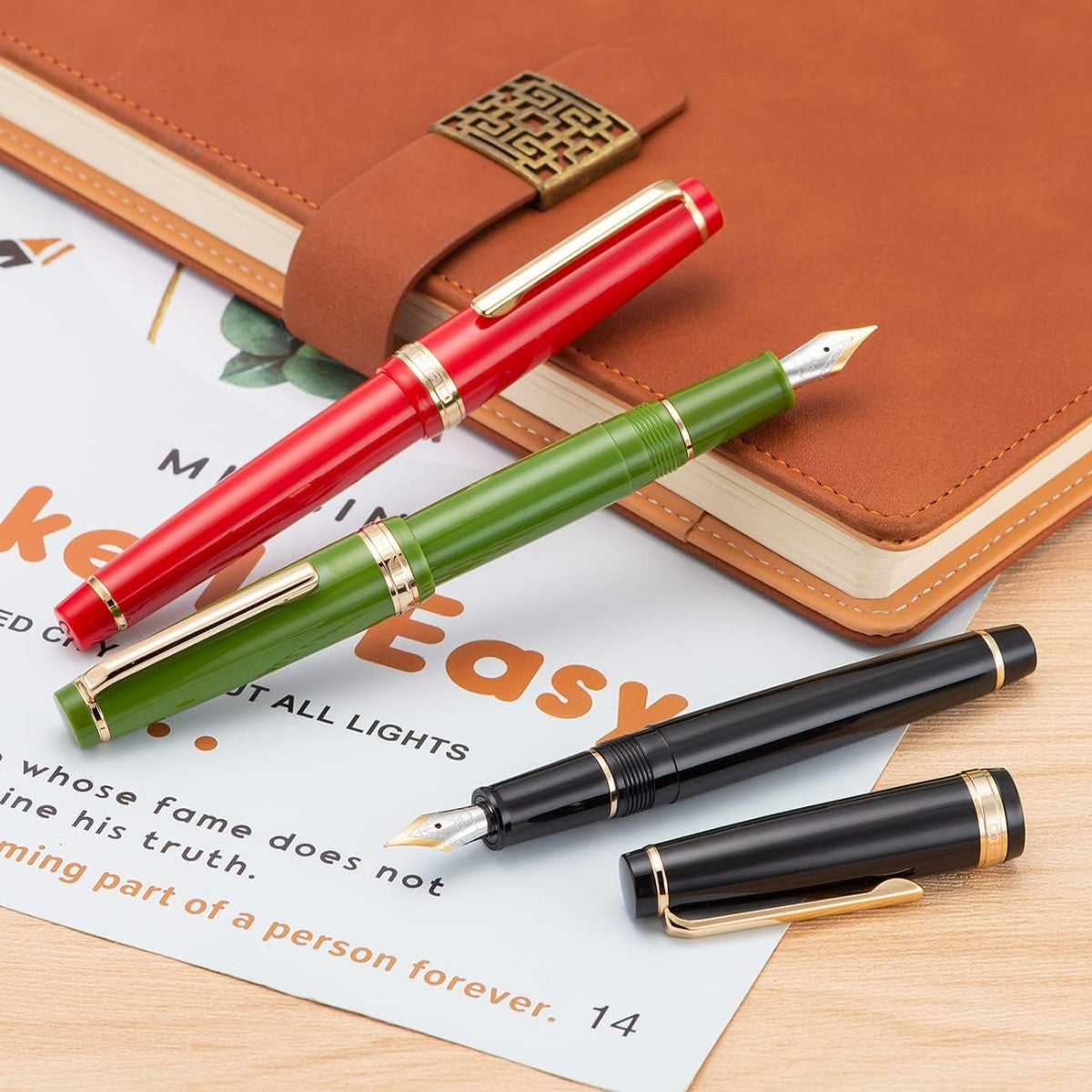 Caneta Tinteiro Jinhao 82 Black - Ponta F Jinhao