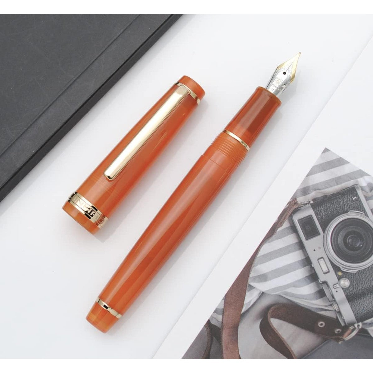 Caneta Tinteiro Jinhao 82 T Brown - Ponta EF Jinhao