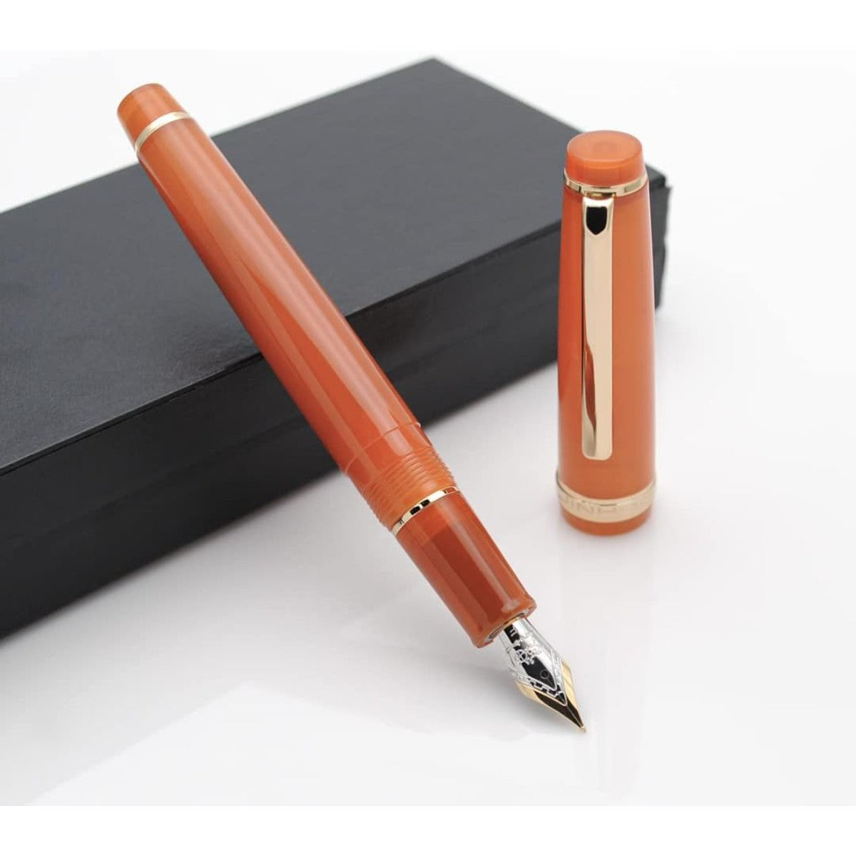 Caneta Tinteiro Jinhao 82 T Brown - Ponta EF Jinhao