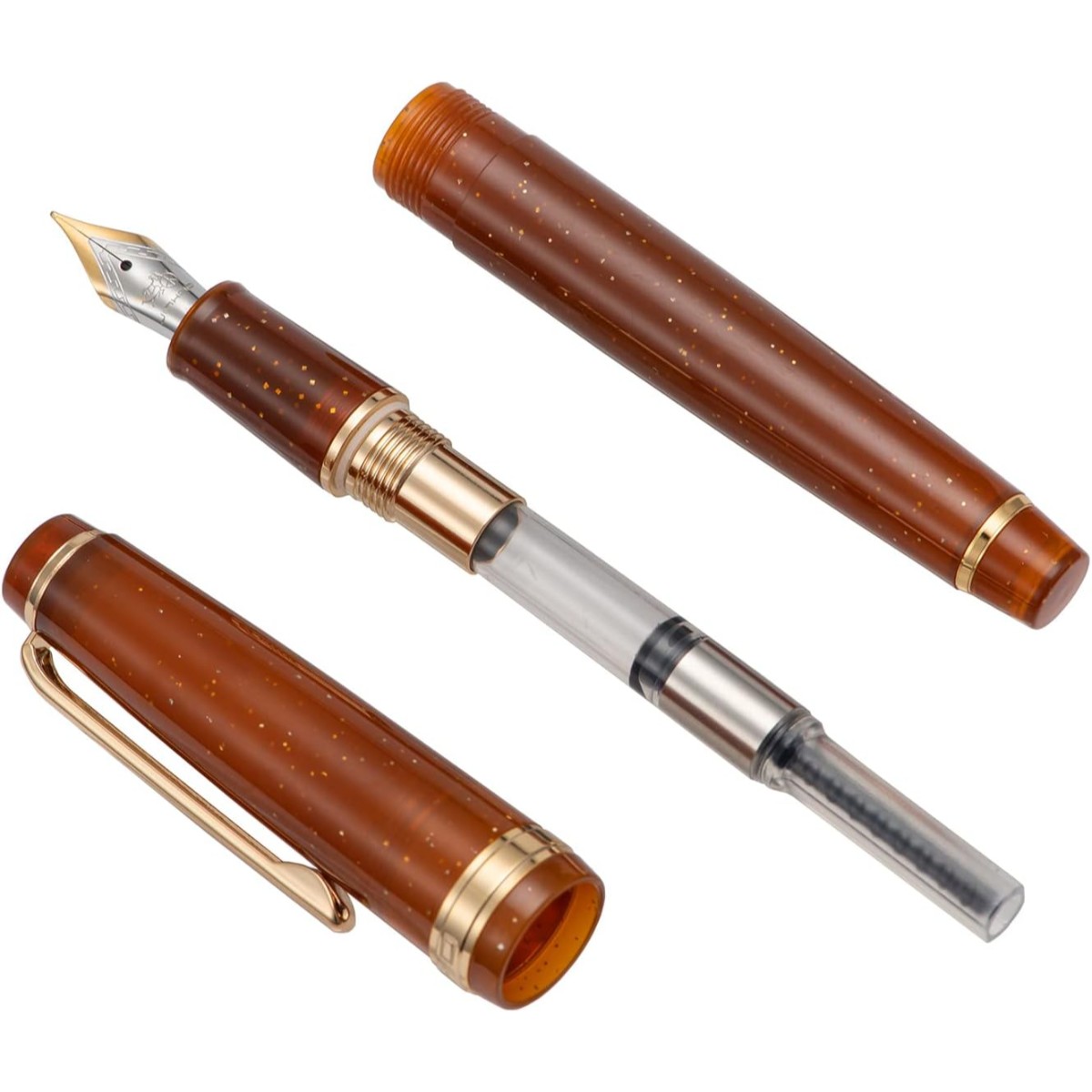 Caneta Tinteiro Jinhao 82 T Fluorescent Coffee - Ponta EF Jinhao