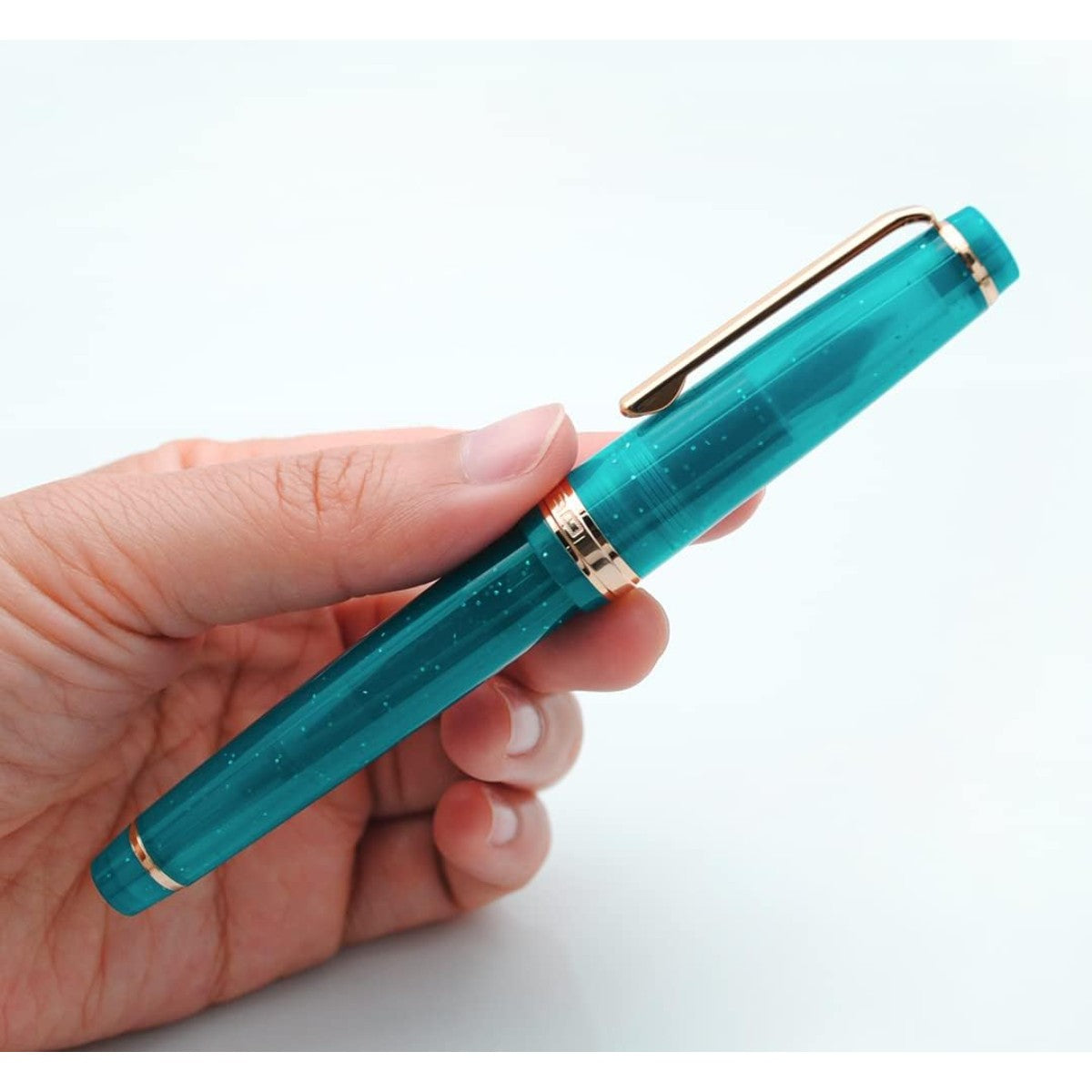 Caneta Tinteiro Jinhao 82 T Fluorescent Peacock Blue - Ponta EF Jinhao