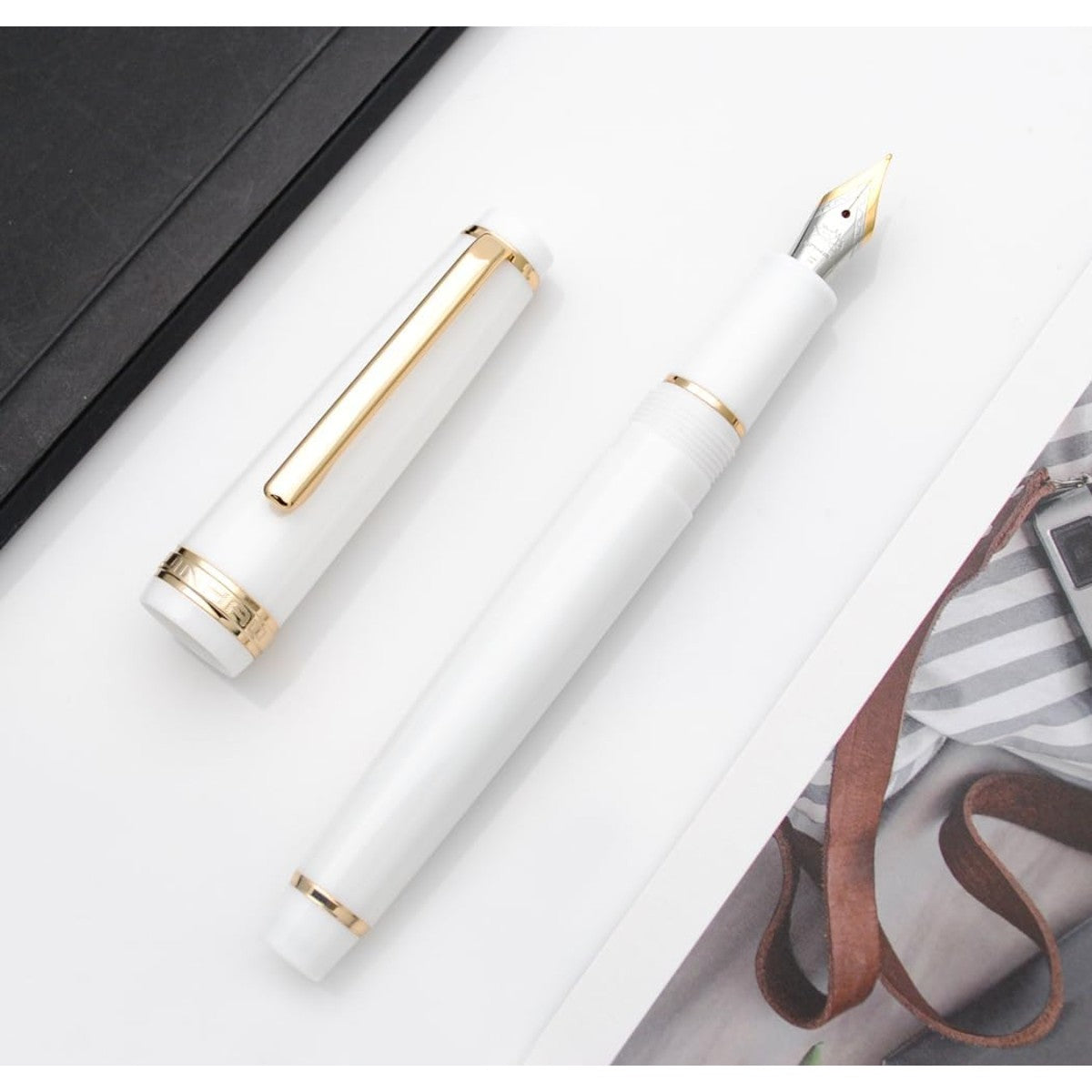 Caneta Tinteiro Jinhao 82 T White - Ponta EF Jinhao
