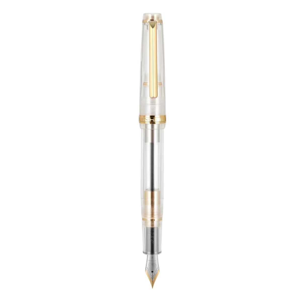 Caneta Tinteiro Jinhao 82 Transparent with Gold Trims - EF Jinhao