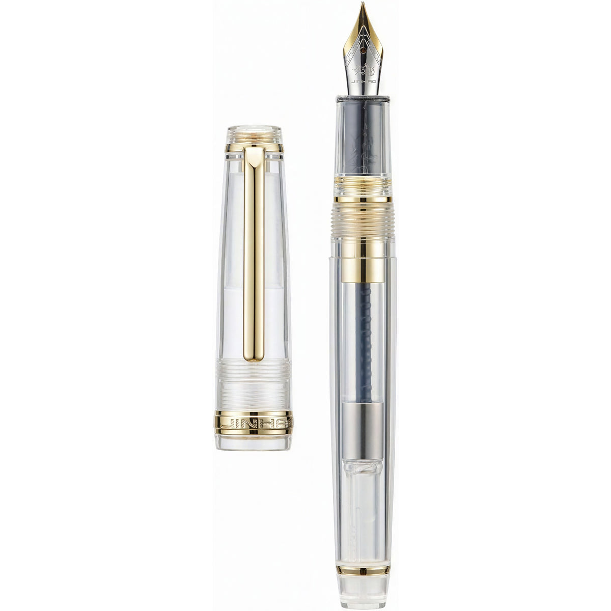 Caneta Tinteiro Jinhao 82 Transparent with Gold Trims - EF Jinhao
