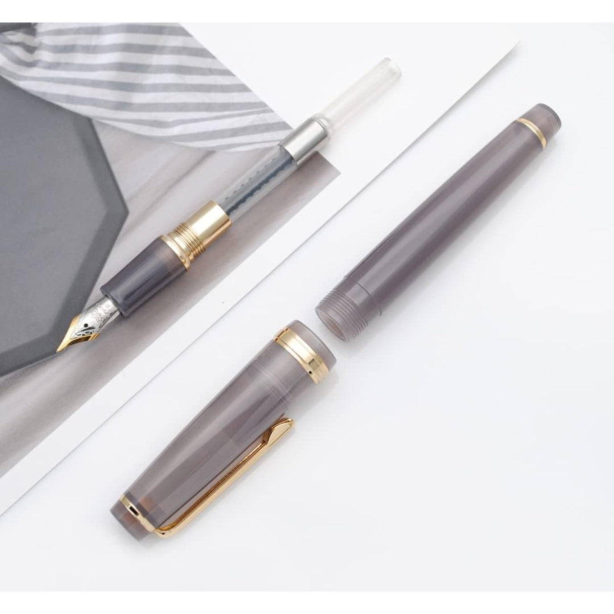 Caneta Tinteiro Jinhao 82 Volcano Grey - Ponta F Jinhao