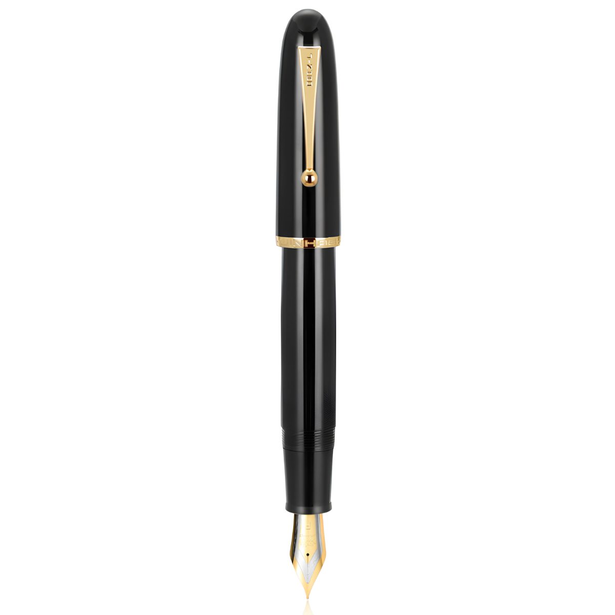 Caneta Tinteiro Jinhao 9019 Black Gold Trims - F Jinhao