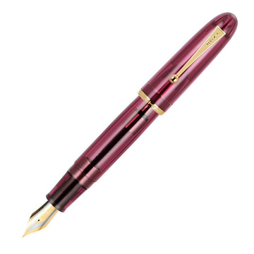 Caneta Tinteiro Jinhao 9019 Transparent Red Gold Trims - F Jinhao