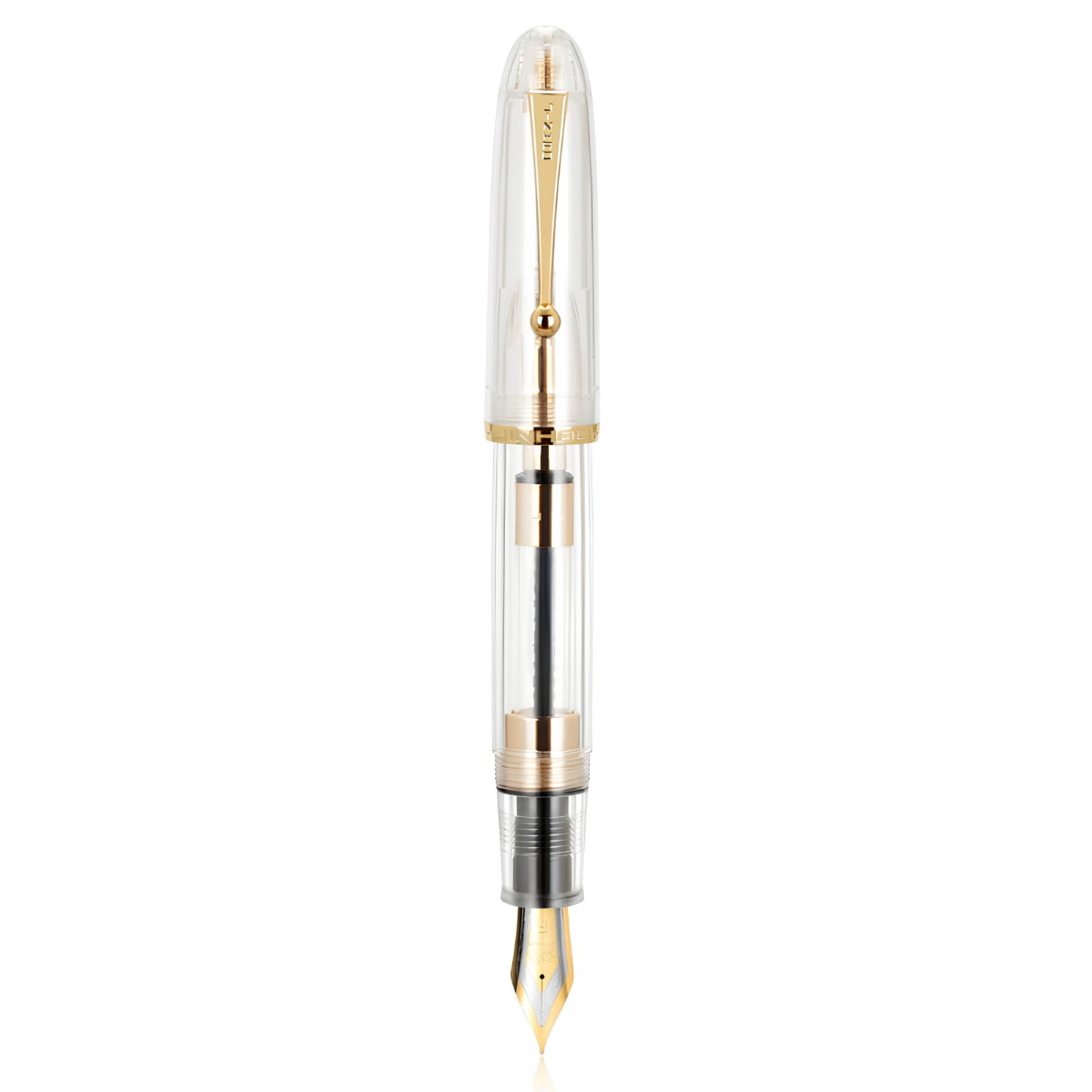 Caneta Tinteiro Jinhao 9019 Transparent with Gold Trims - F Jinhao