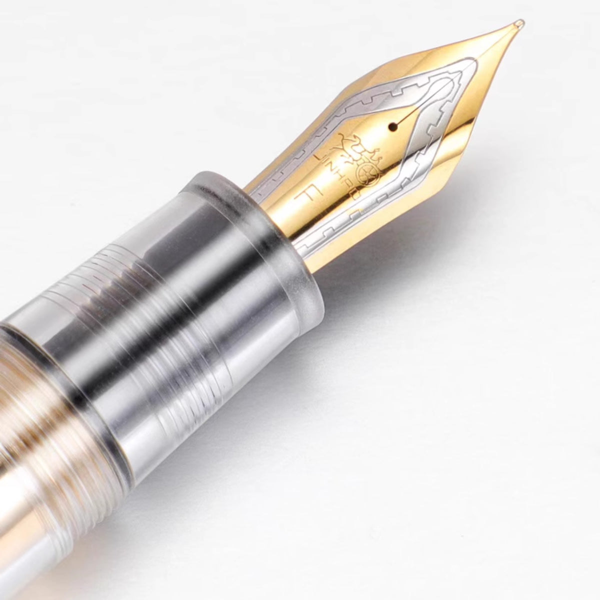 Caneta Tinteiro Jinhao 9019 Transparent with Gold Trims - F Jinhao