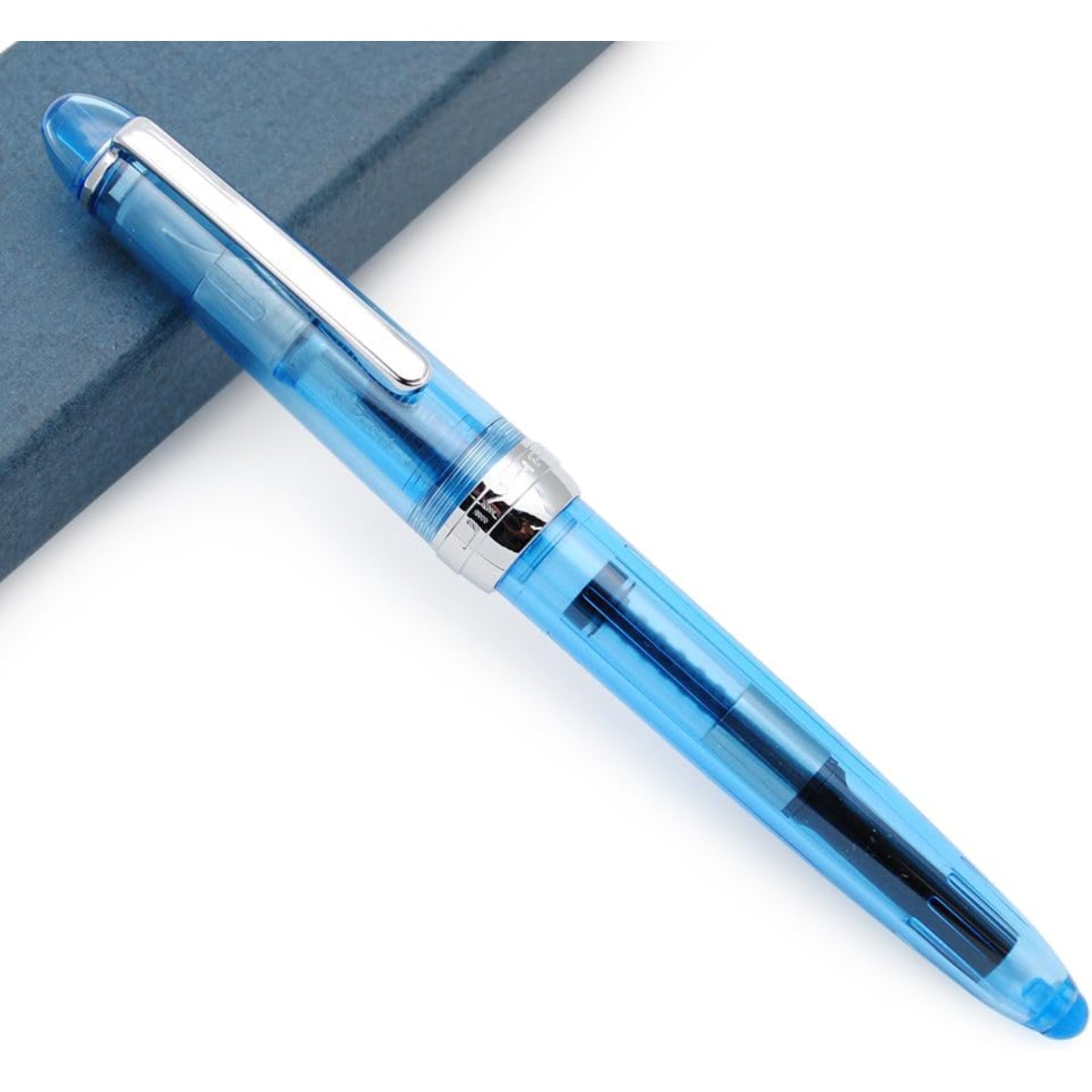 Caneta Tinteiro Jinhao 992 Transparent Blue - Ponta EF Jinhao
