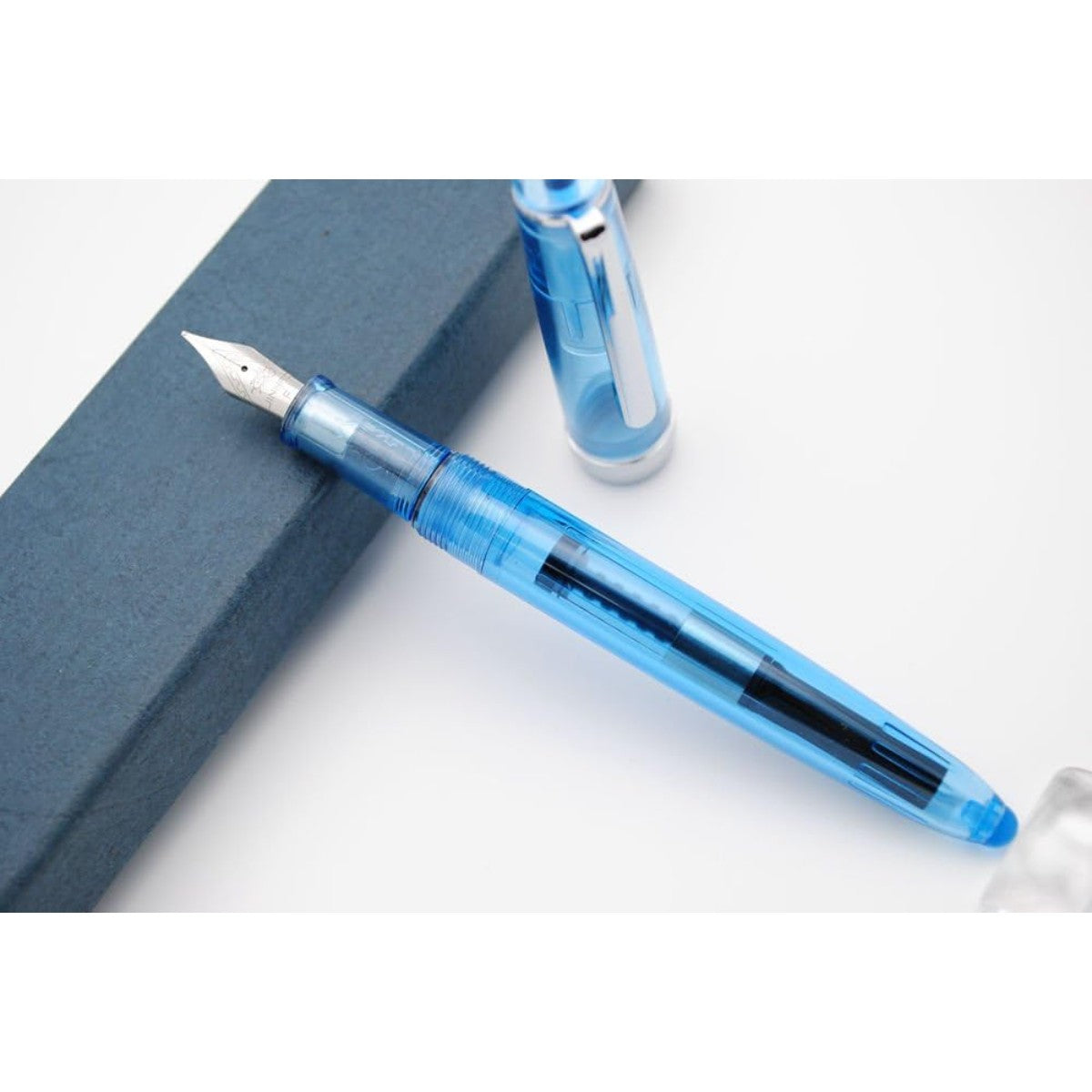 Caneta Tinteiro Jinhao 992 Transparent Blue - Ponta EF Jinhao