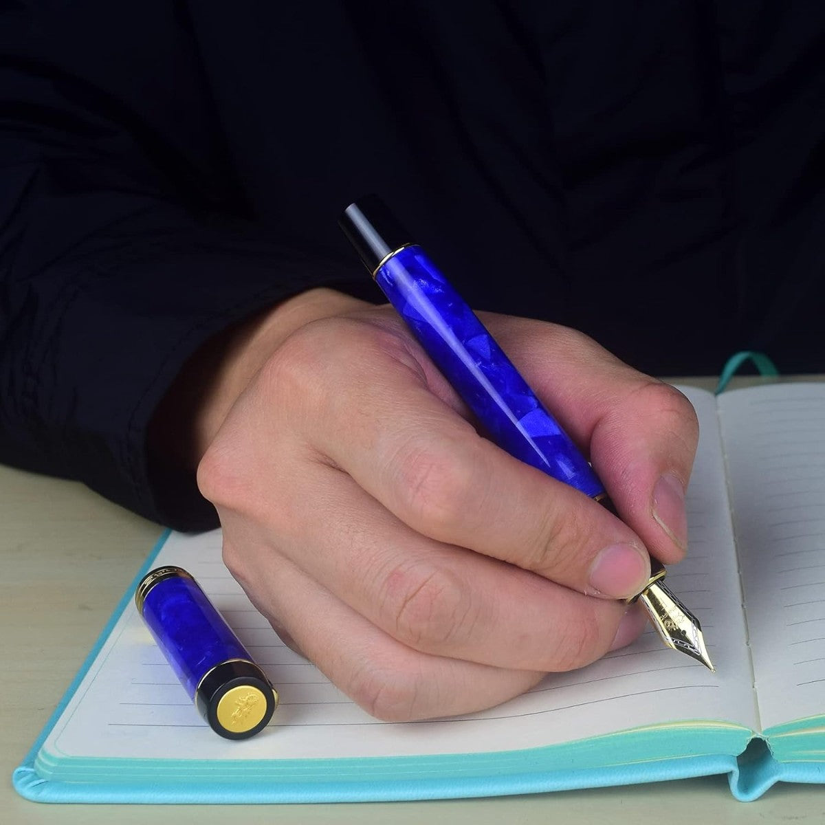 Caneta Tinteiro Jinhao Century 100 Deep Sea Blue - Ponta F Jinhao