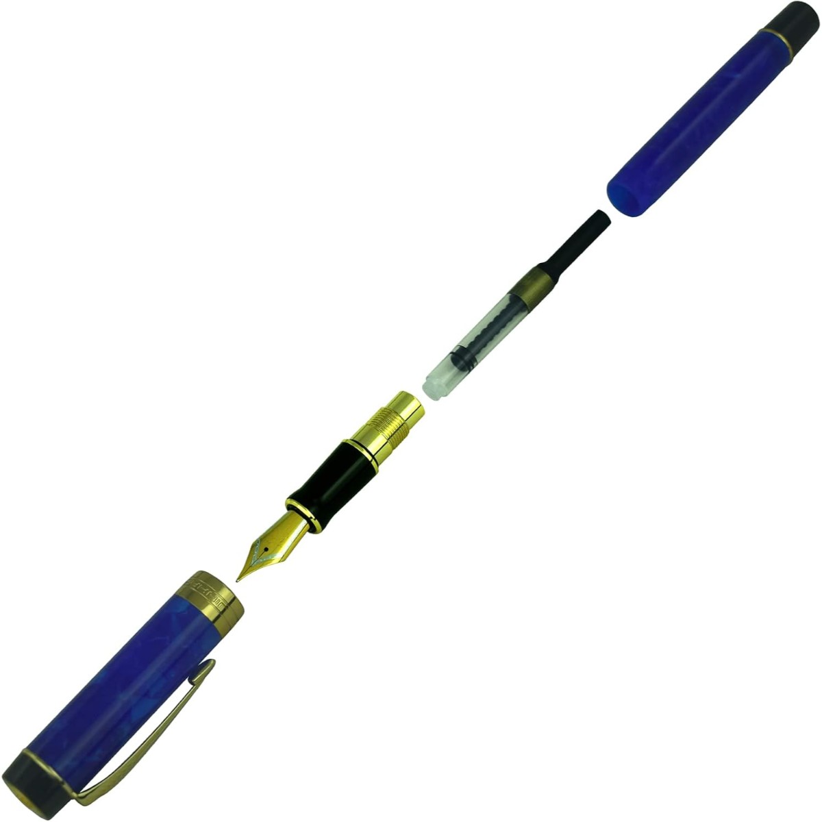 Caneta Tinteiro Jinhao Century 100 Deep Sea Blue - Ponta F Jinhao