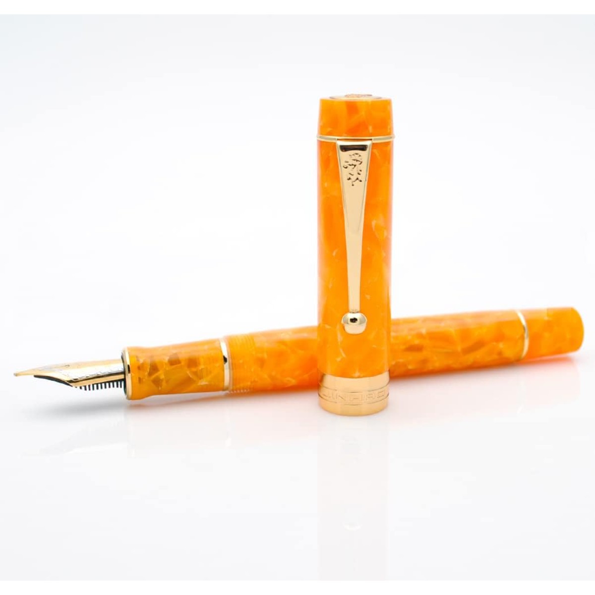 Caneta Tinteiro Jinhao Century 100 Gold Stone - Ponta EF Jinhao