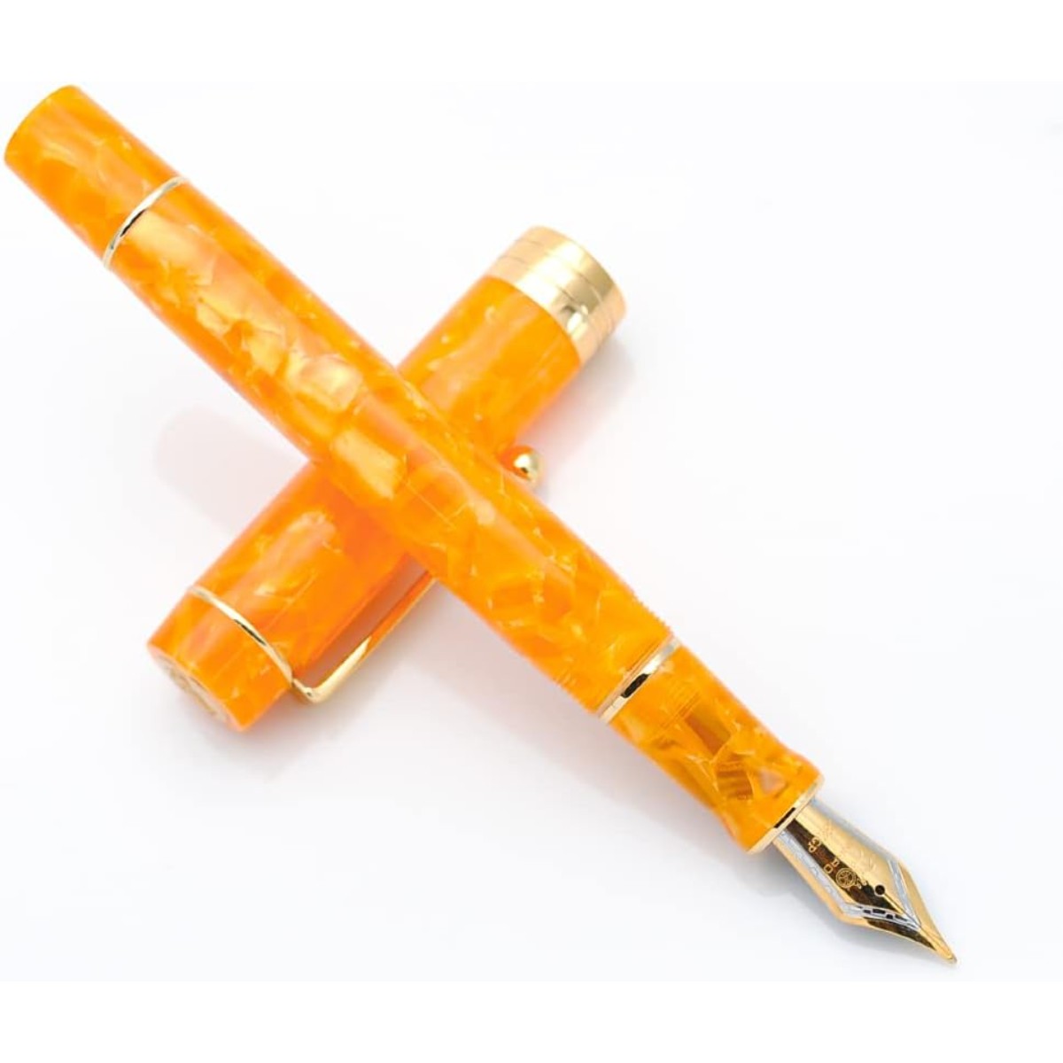 Caneta Tinteiro Jinhao Century 100 Gold Stone - Ponta EF Jinhao