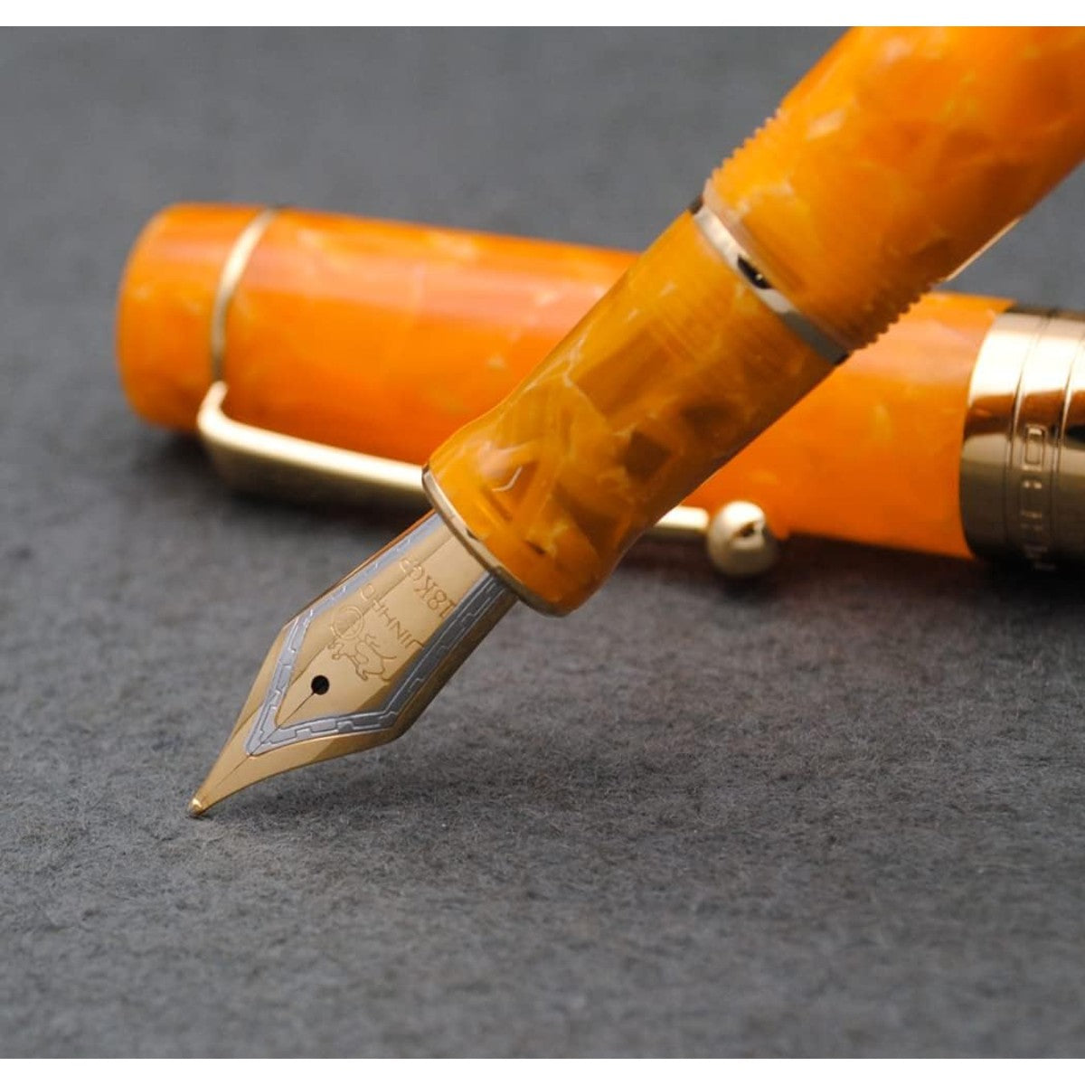 Caneta Tinteiro Jinhao Century 100 Gold Stone - Ponta EF Jinhao
