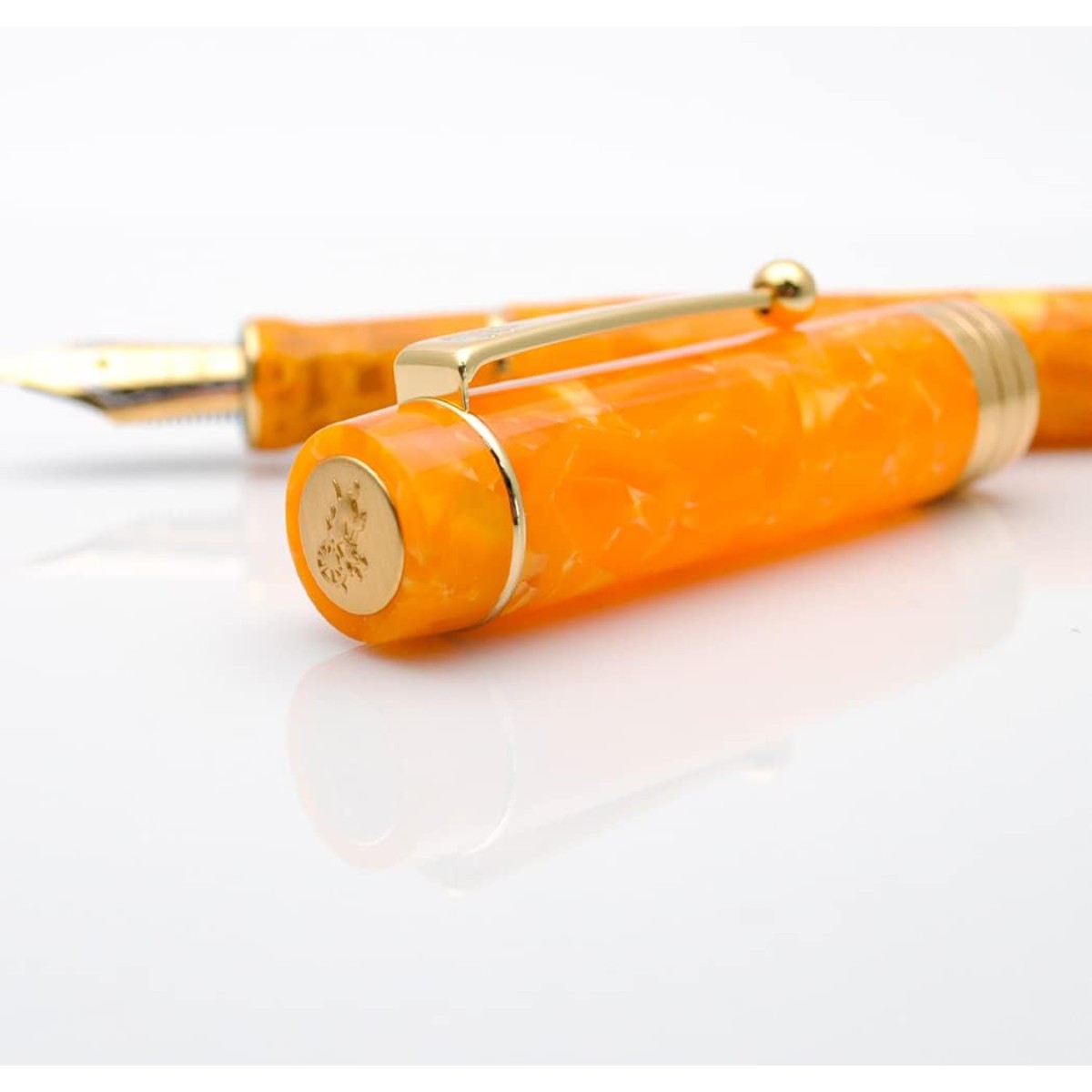 Caneta Tinteiro Jinhao Century 100 Gold Stone - Ponta EF Jinhao