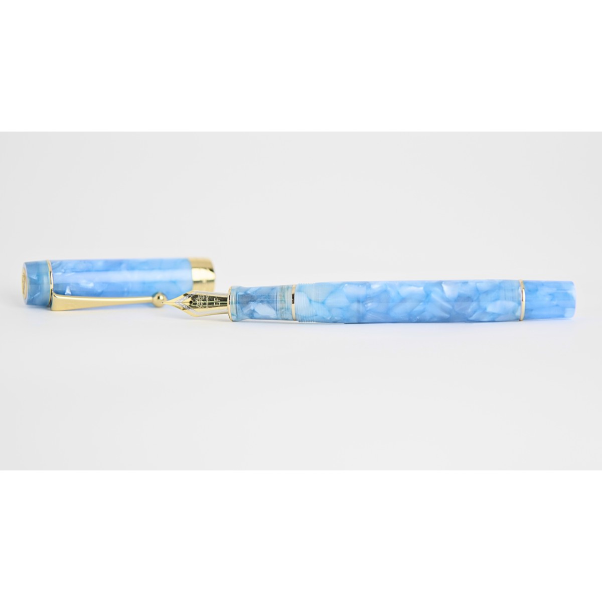 Caneta Tinteiro Jinhao Century 100 Haibao Blue - Ponta EF Jinhao