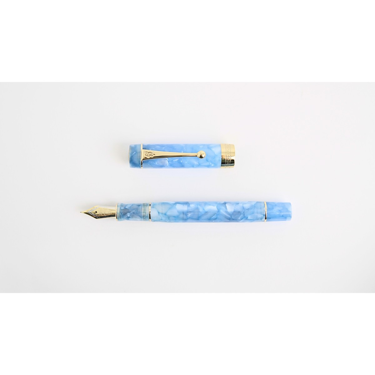 Caneta Tinteiro Jinhao Century 100 Haibao Blue - Ponta EF Jinhao