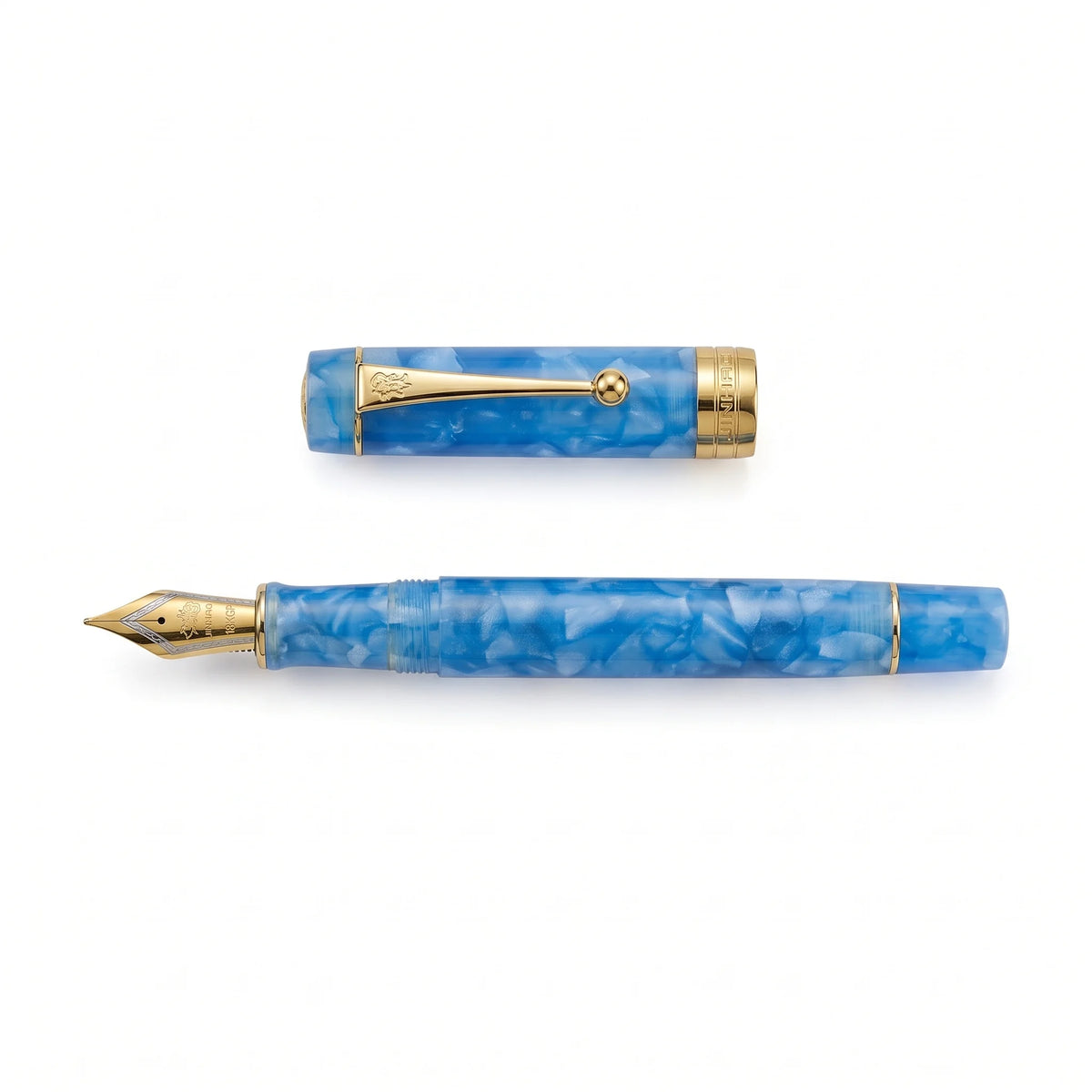 Caneta Tinteiro Jinhao Century 100 Haibao Blue - Ponta EF Jinhao