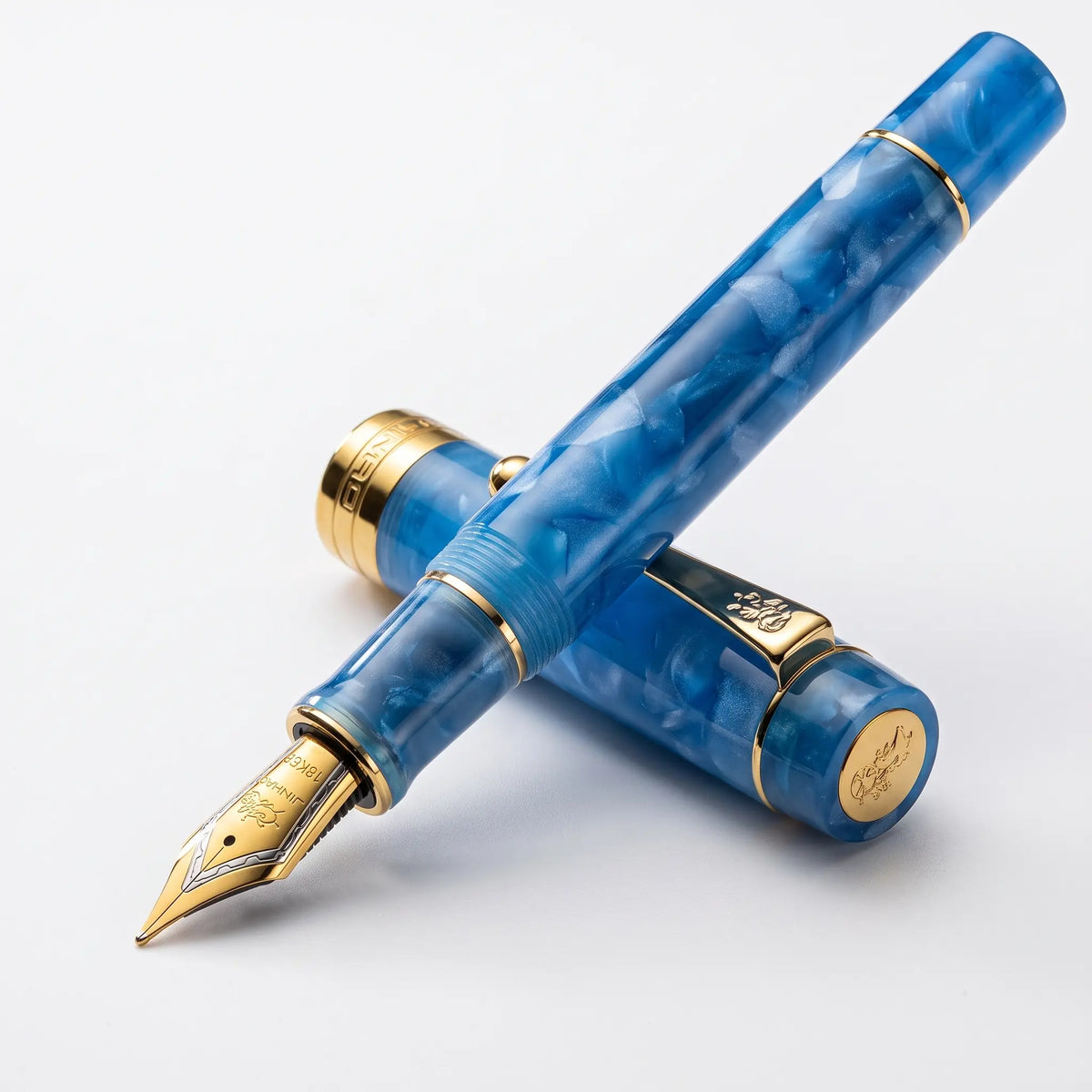 Caneta Tinteiro Jinhao Century 100 Haibao Blue - Ponta EF Jinhao