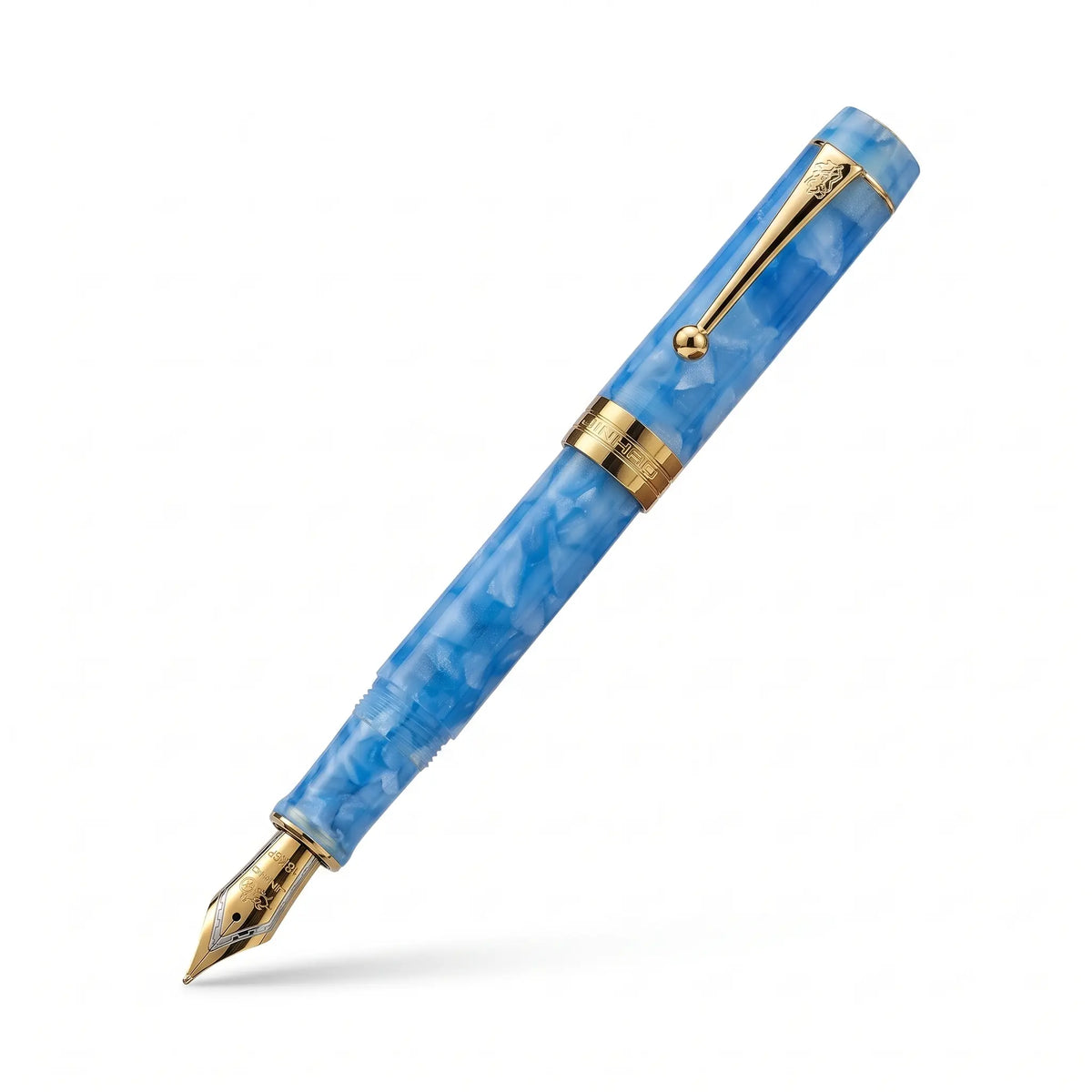 Caneta Tinteiro Jinhao Century 100 Haibao Blue - Ponta EF Jinhao
