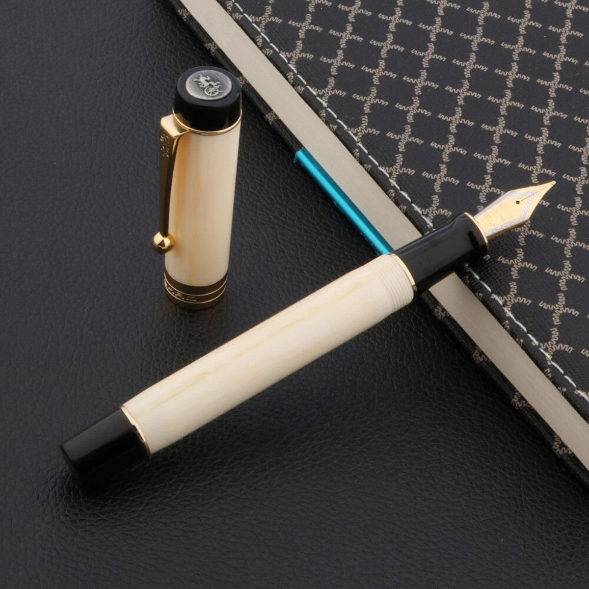 Caneta Tinteiro Jinhao Century 100 Ivory White - Ponta F Jinhao
