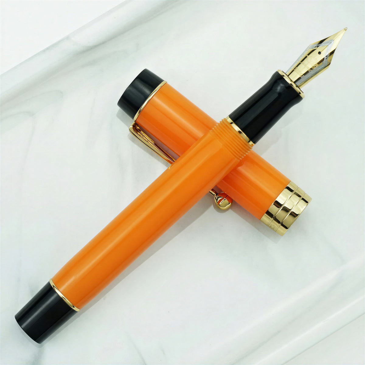 Caneta Tinteiro Jinhao Century 100 Orange Yellow - Ponta F Jinhao