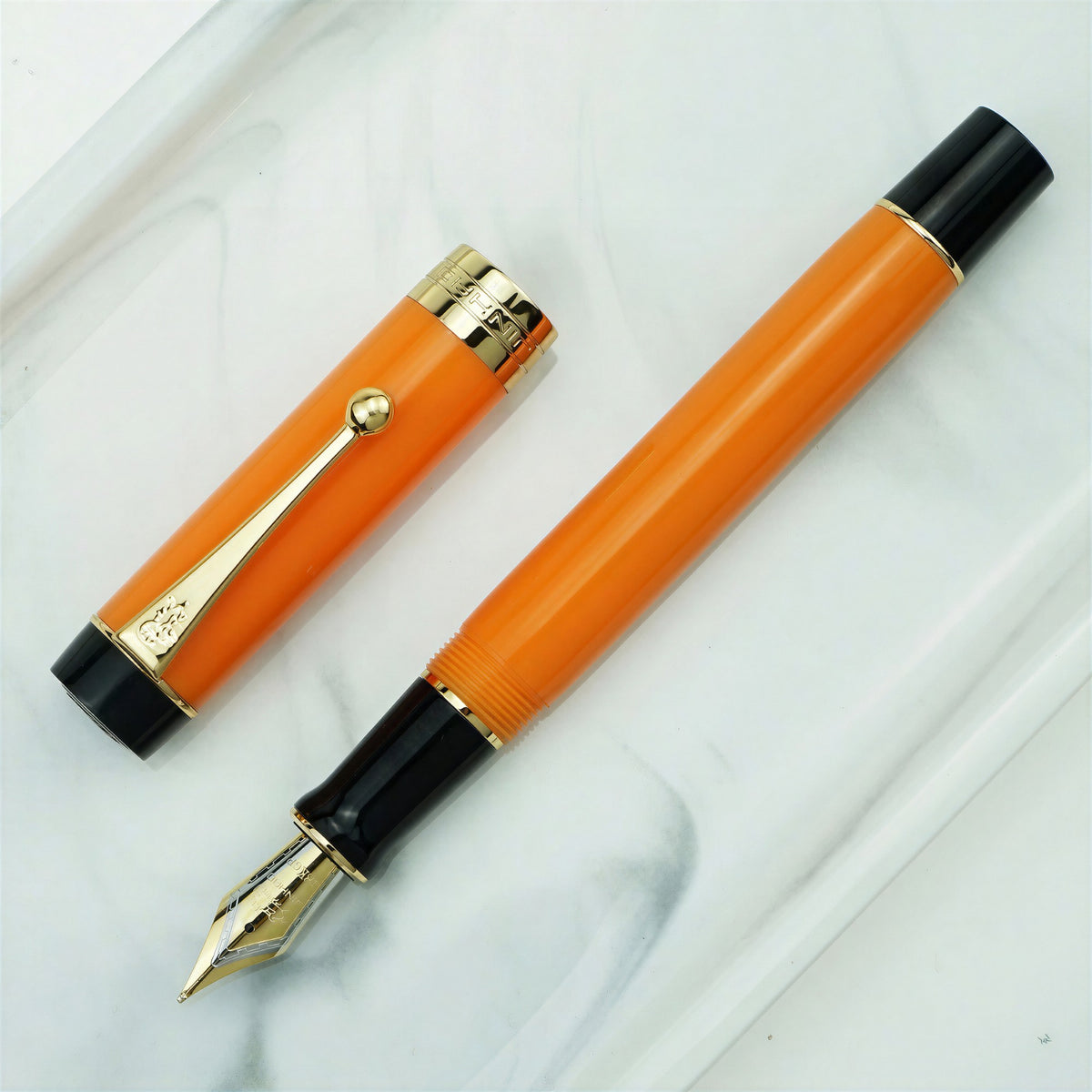 Caneta Tinteiro Jinhao Century 100 Orange Yellow - Ponta F Jinhao