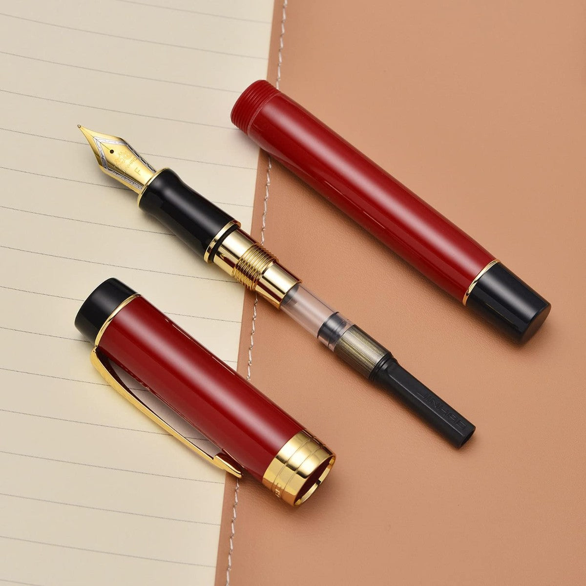 Caneta Tinteiro Jinhao Century 100 Palace Red - Ponta EF Jinhao
