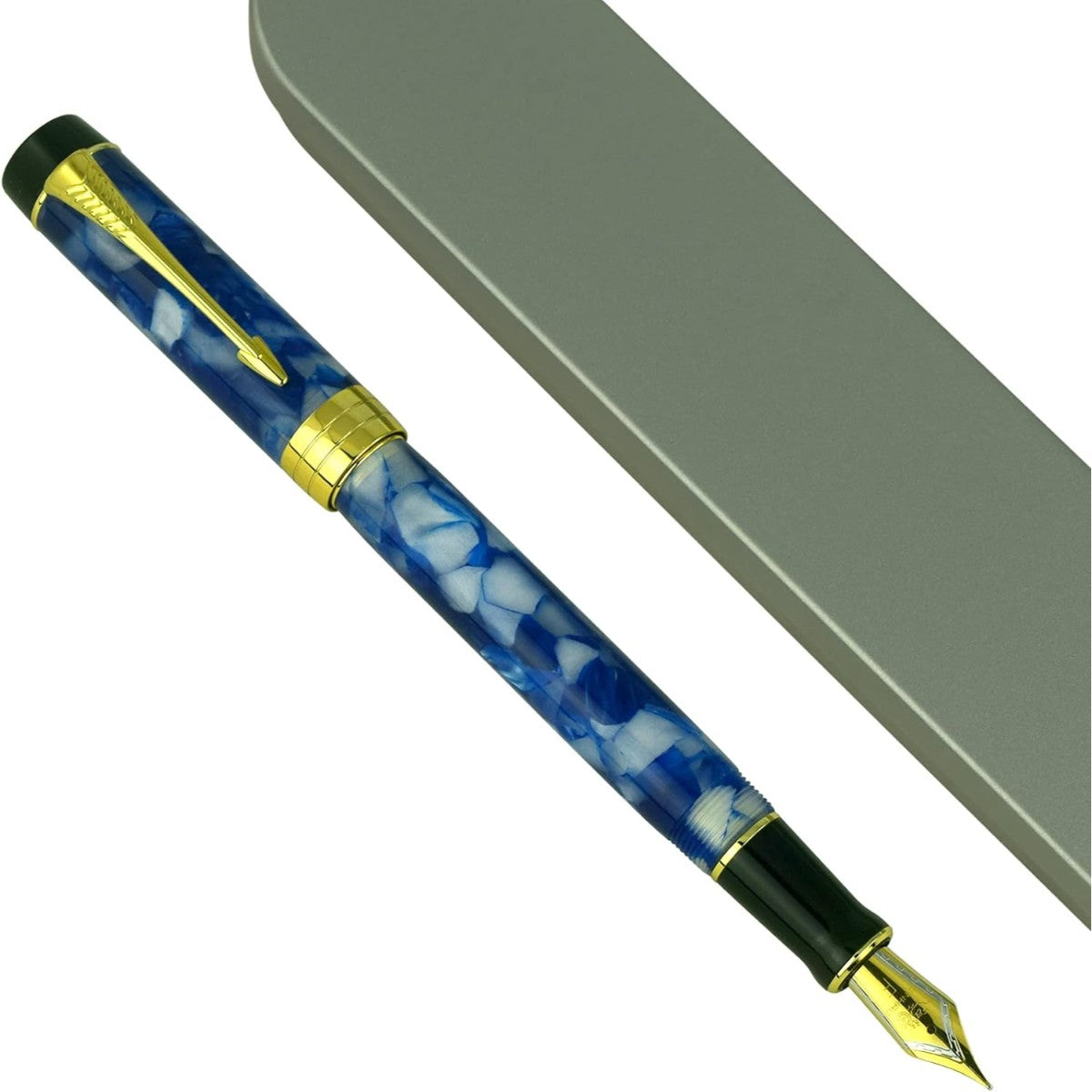 Caneta Tinteiro Jinhao Century 100 Sea Blue - Ponta F Jinhao