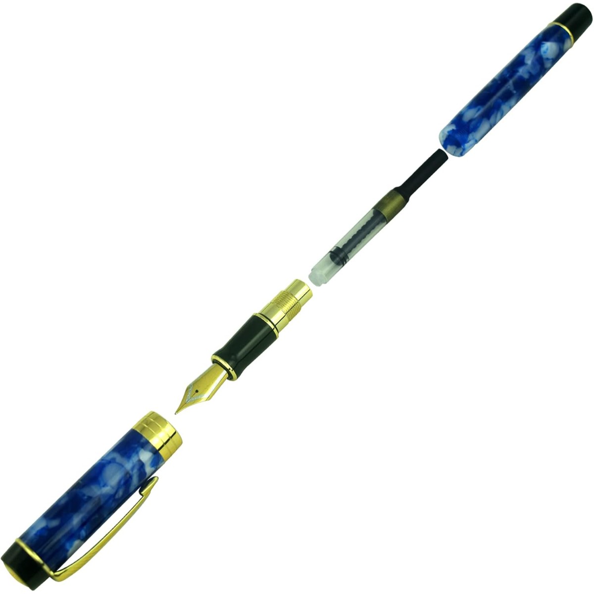 Caneta Tinteiro Jinhao Century 100 Sea Blue - Ponta F Jinhao