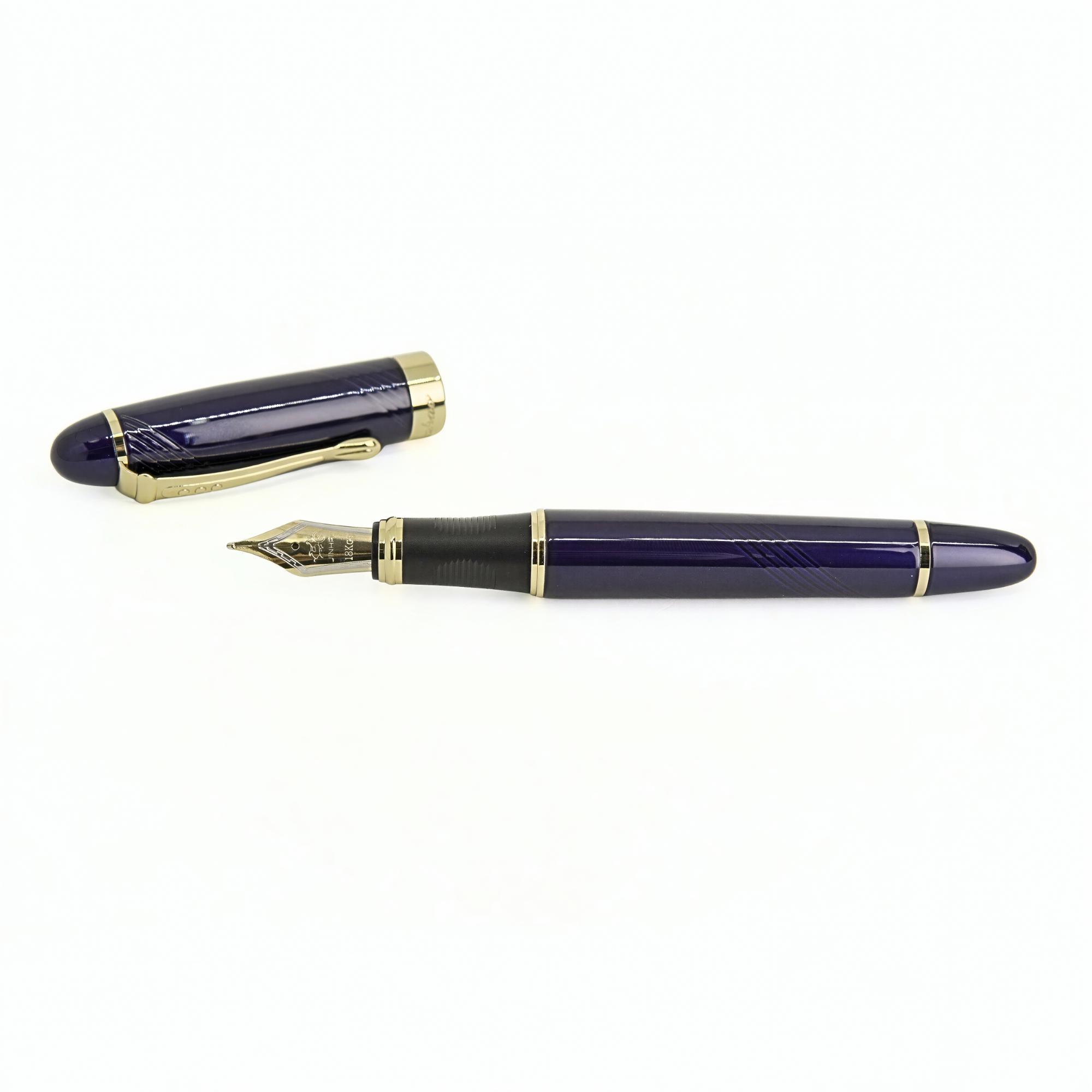 Caneta Tinteiro Jinhao x450 Spiral Blue - Ponta M Jinhao