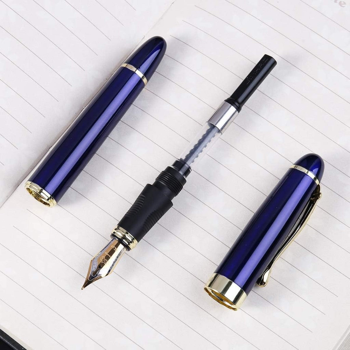 Caneta Tinteiro Jinhao x450 Transparent Blue - Ponta M Jinhao