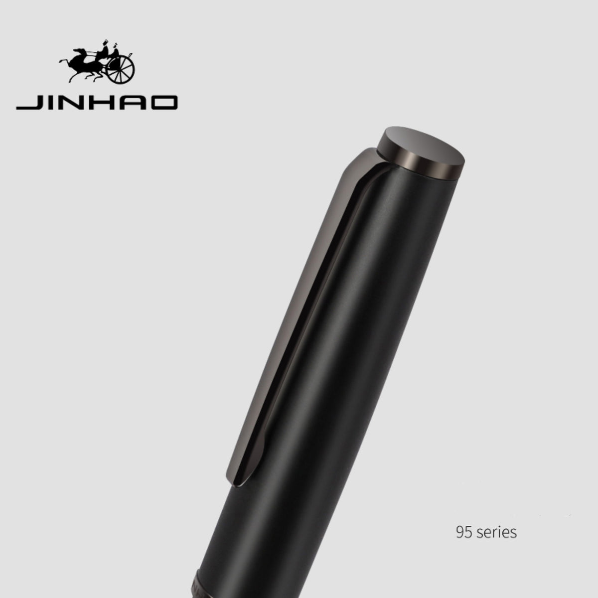 Caneta Tinteiro Jnhao 95 Green Gold Trims - F Jinhao