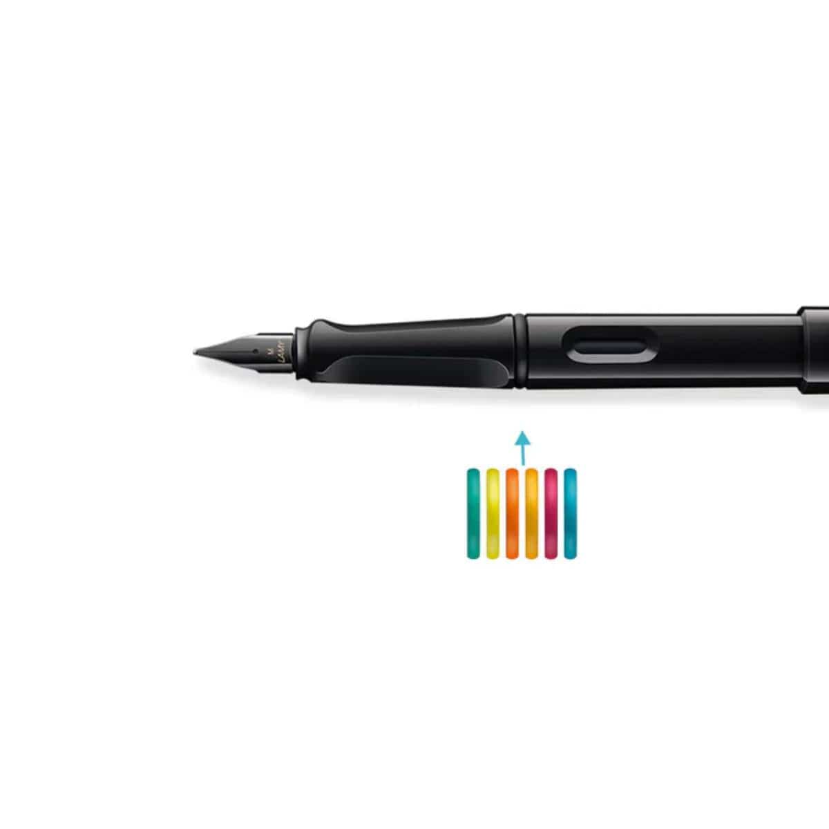 Caneta Tinteiro Lamy Safari - All Black Multi - 0B2 - M Lamy